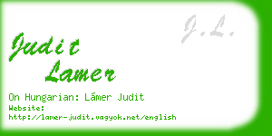 judit lamer business card